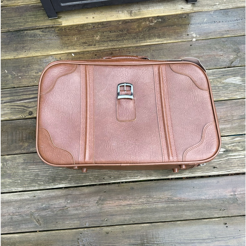 Flyingtime Vintage Suitcase Buckle & Zipper Overnight/Weekend Bag Made In Korea